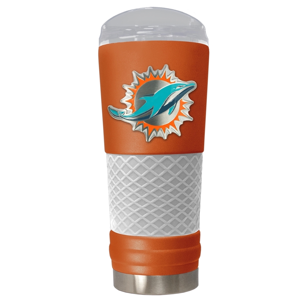 Miami Dolphins 24 oz DRAFT SERIES NFL Powder Coated Insulated Travel Tumbler