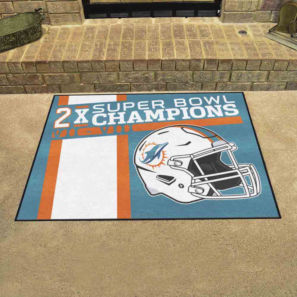 Miami Dolphins DYNASTY Floor Mat - 34 x 43 inch All Star style