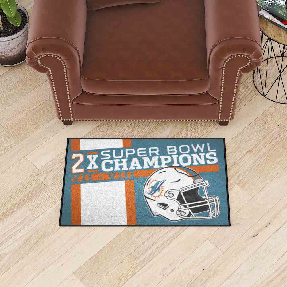 Miami Dolphins DYNASTY Floor Mat - 20 x 30 inch Starter style