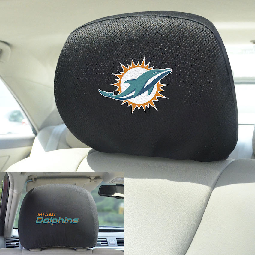 Miami Dolphins Head Rest Covers