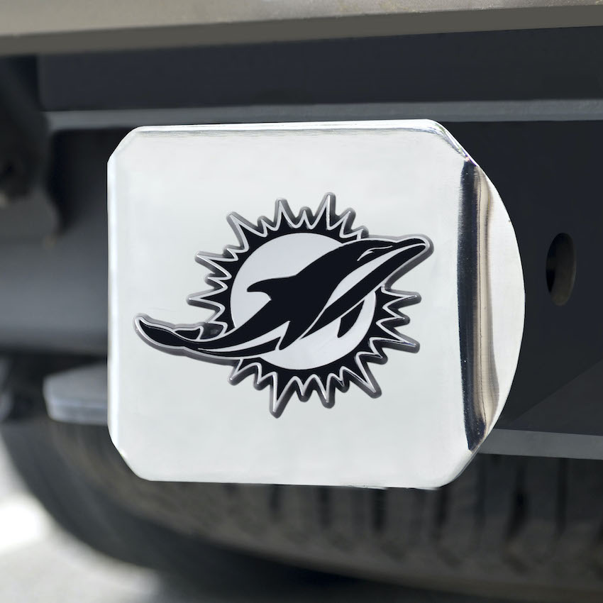 Miami Dolphins Chrome Trailer Hitch Cover