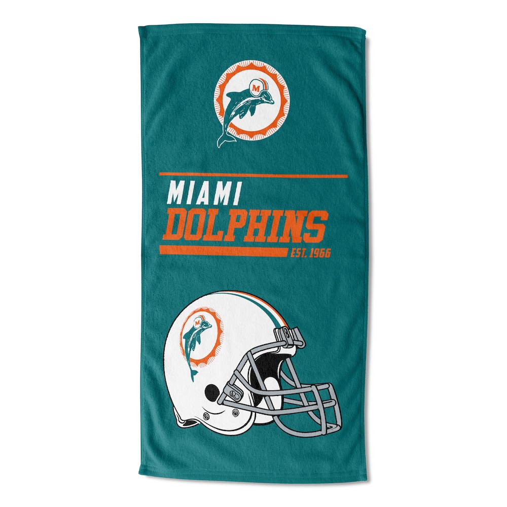 Miami Dolphins Legacy Logo 30x60 Beach Towel