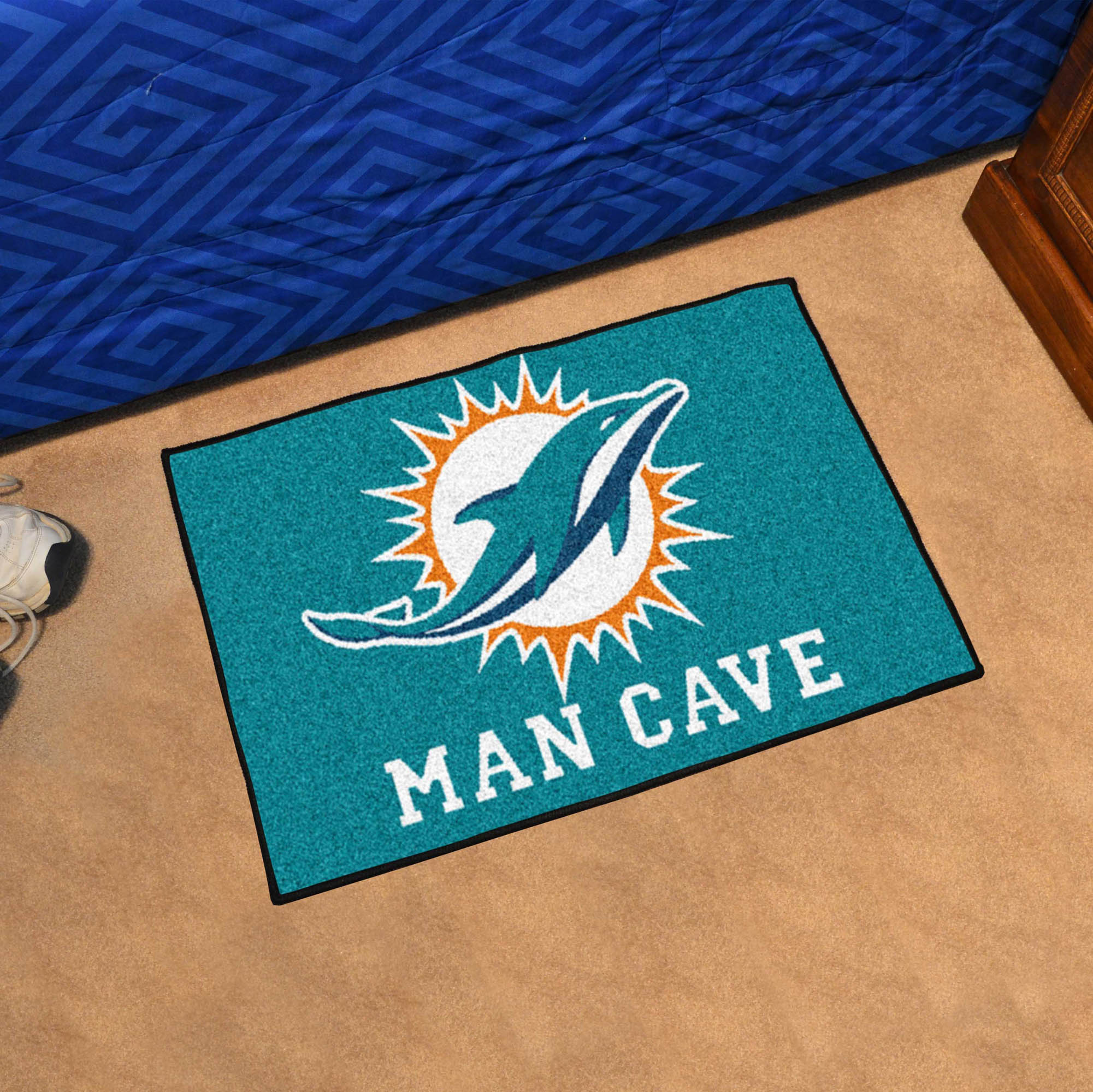 Miami Dolphins MAN CAVE 20 x 30 STARTER Floor Mat