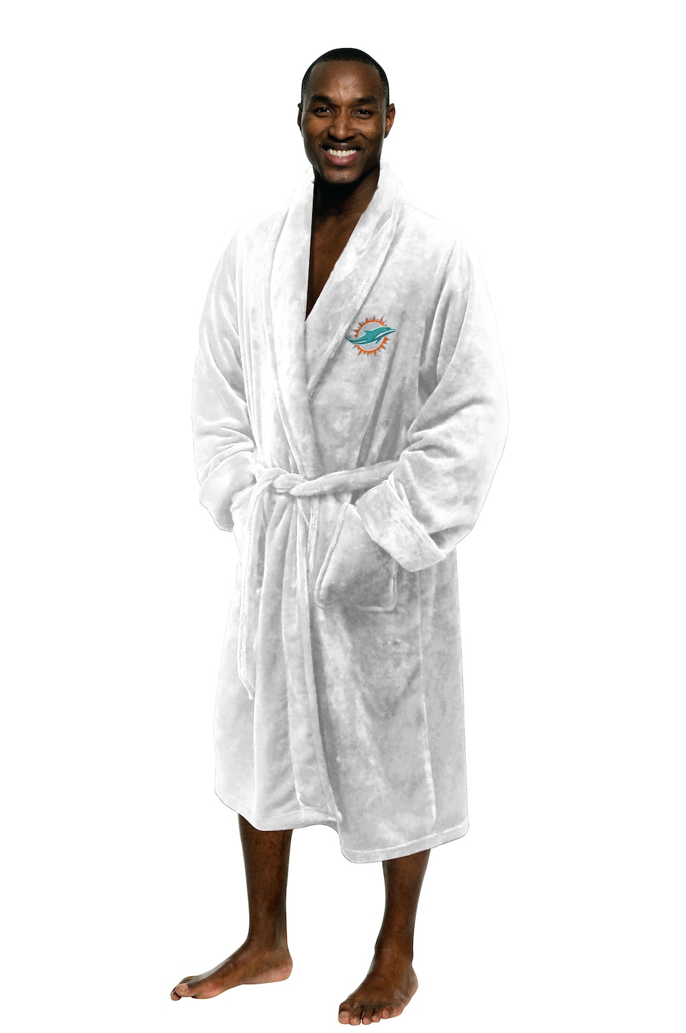 Miami Dolphins Silk Touch Bath Robe Mens (L/XL)