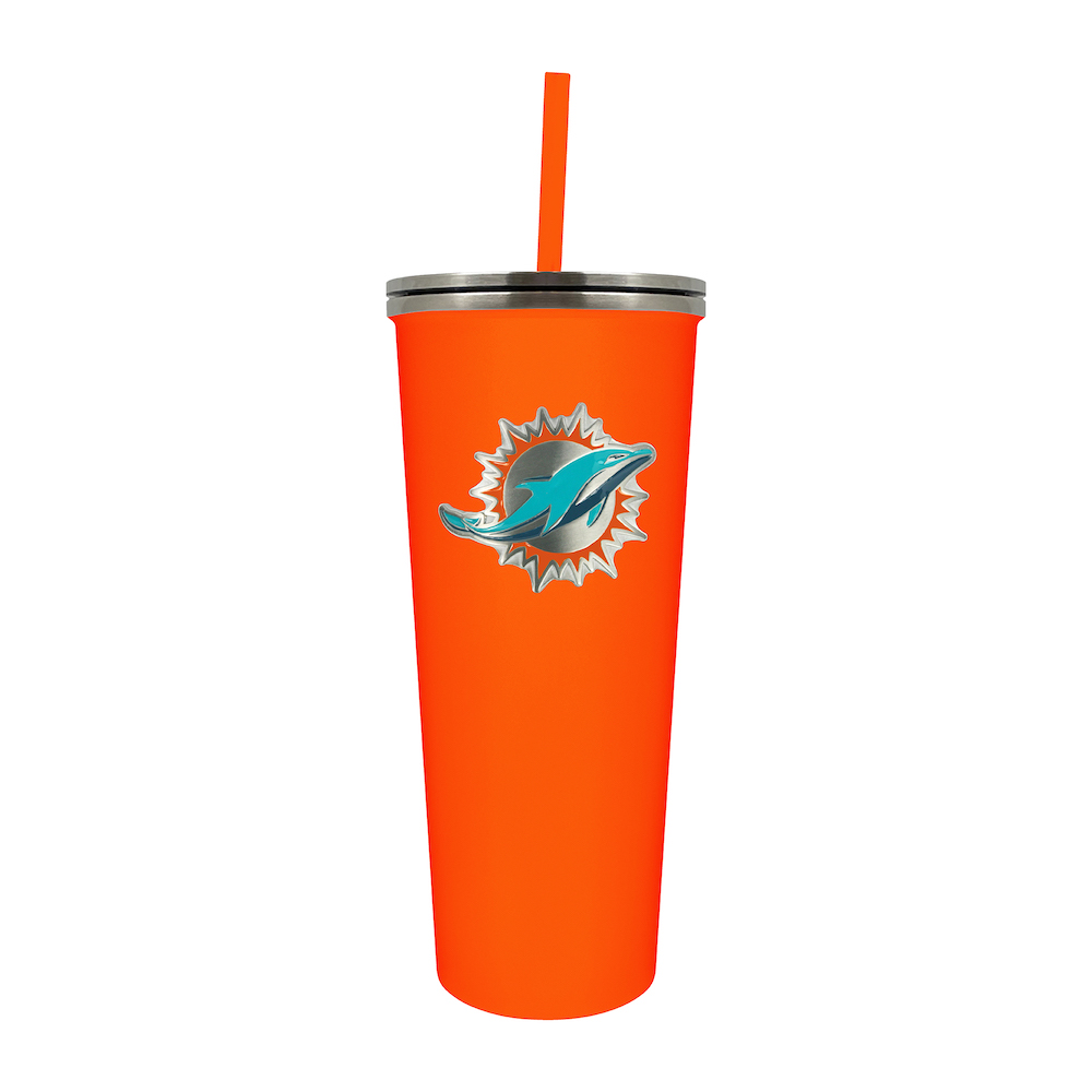 Miami Dolphins 24 oz Team Color Skinny Tumbler