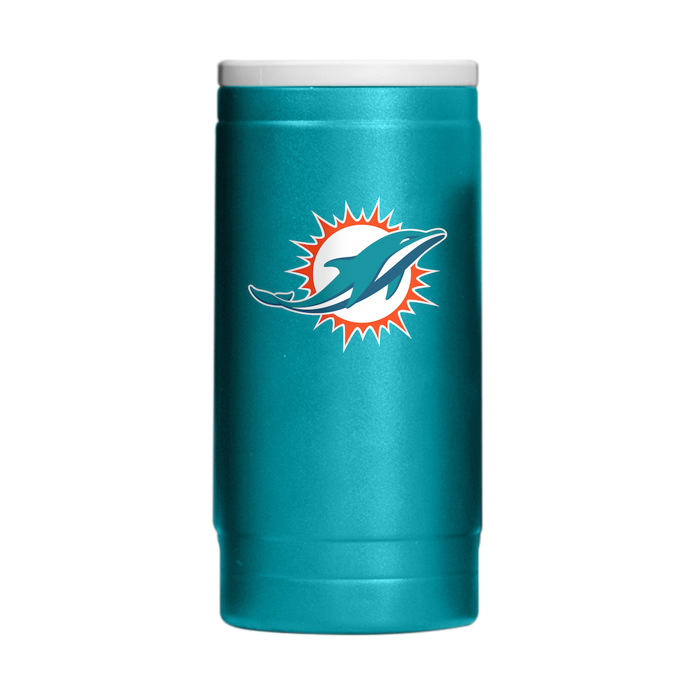 Miami Dolphins Powder Coated 12 oz. Slim Can Coolie