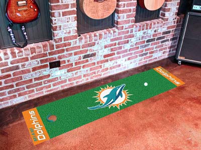 Miami Dolphins Putting Green Mat 18 x 72