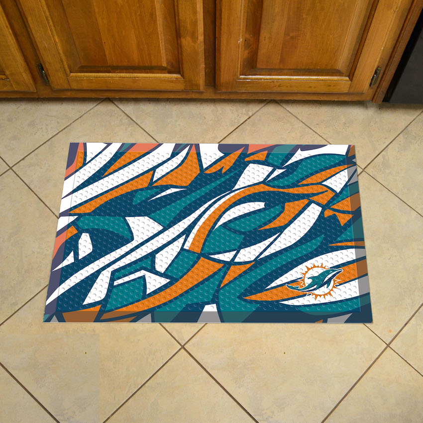 Miami Dolphins Quick Snap Style SCRAPER Door Mat