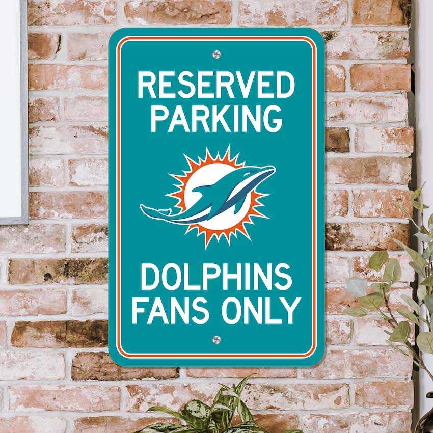 Miami Dolphins RESERVED Parking Sign