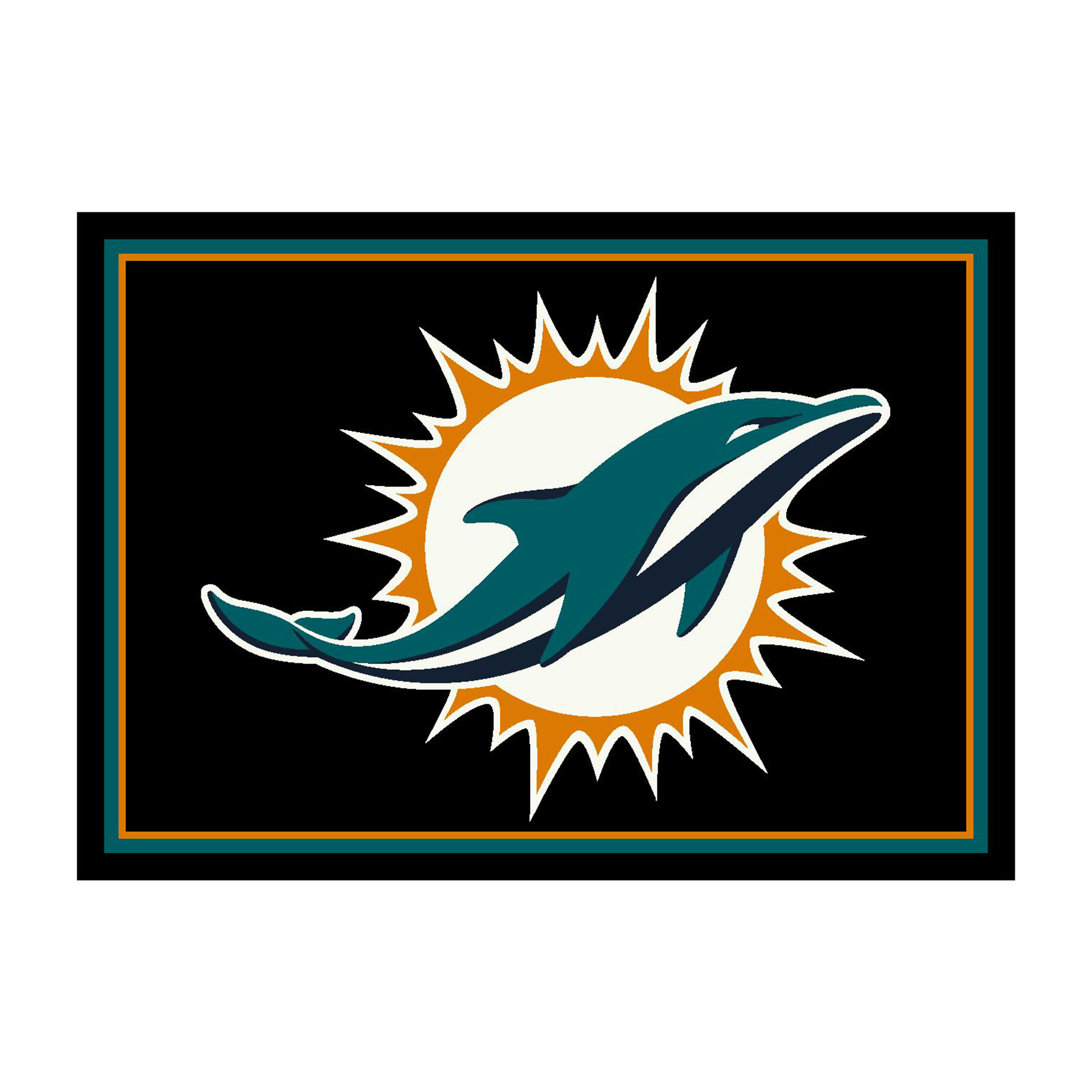 Miami Dolphins 6 X 8 SPIRIT Rug