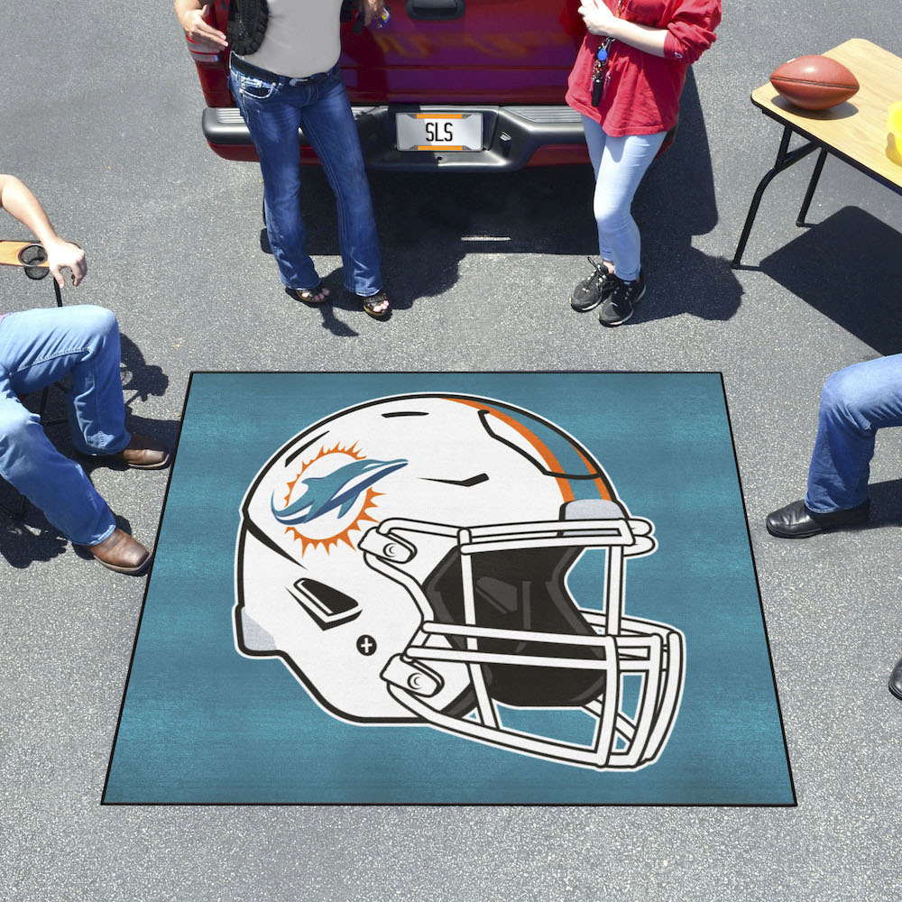 Miami Dolphins TAILGATER 60 x 72 Rug - Helmet Logo