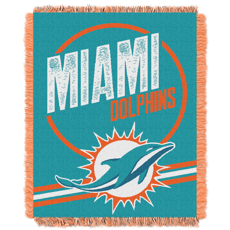 Miami Dolphins Double Play Tapestry Blanket 48 x 60