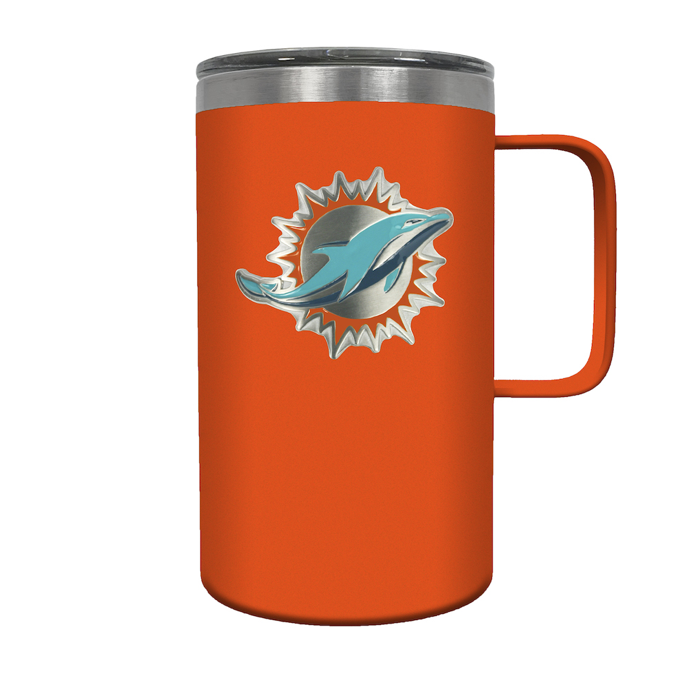 Miami Dolphins 18 oz HUSTLE Travel Mug - Team Color