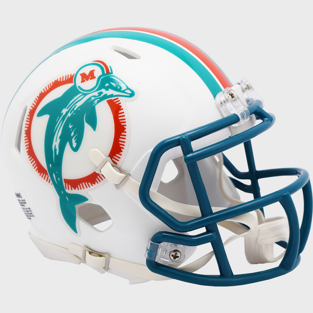 Riddell Miami Dolphins 1980-1996 Throwback Speed Mini Helmet