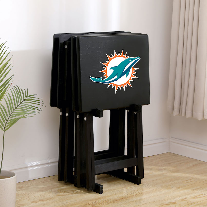 Miami Dolphins TV Snack Tray Set