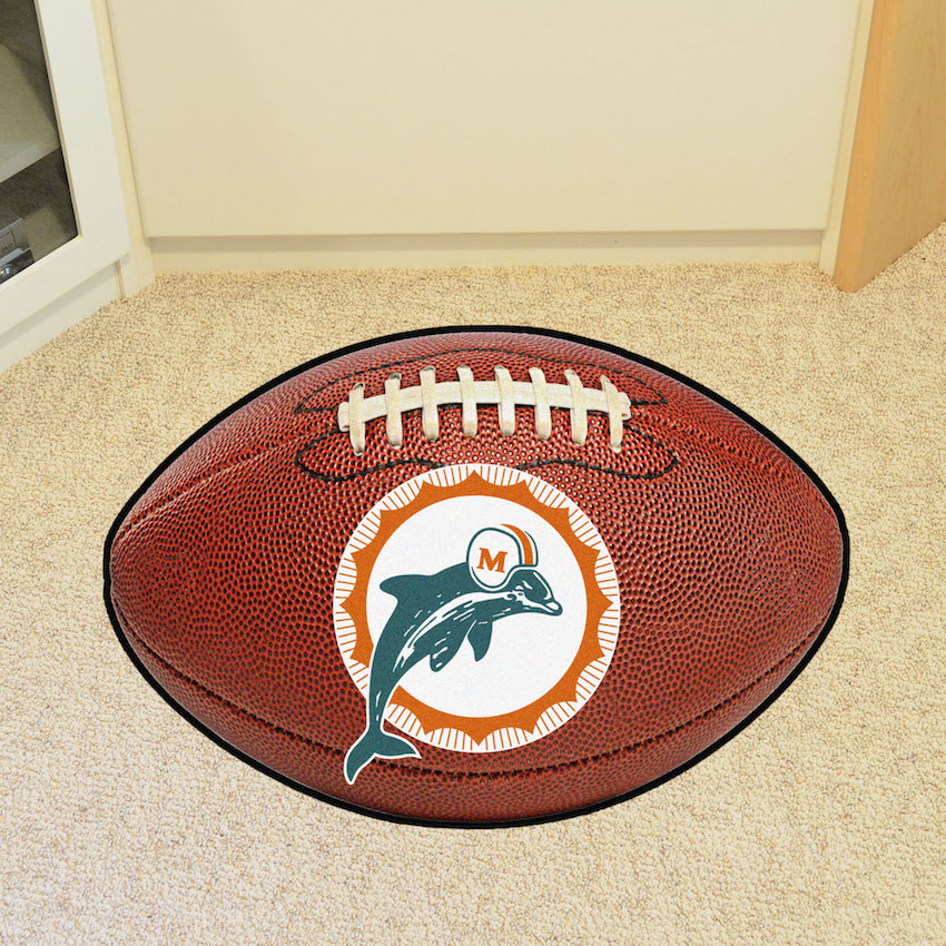 Miami Dolphins Vintage 22 x 35 Football Mat Throwback Logo