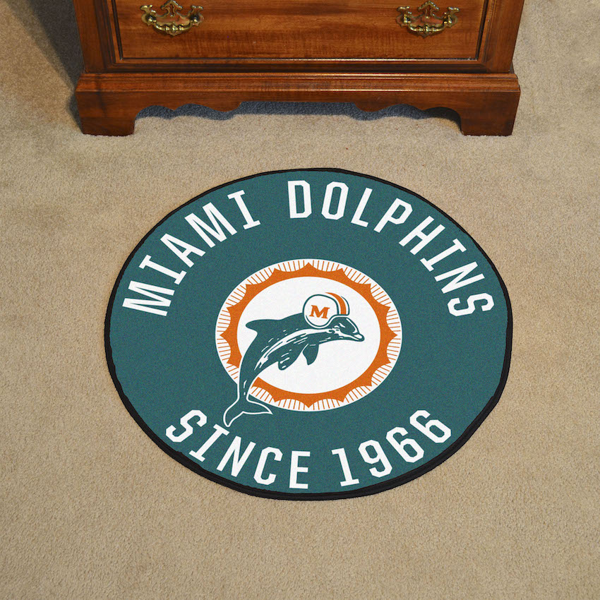 Miami Dolphins Vintage Roundel Mat Throwback Logo