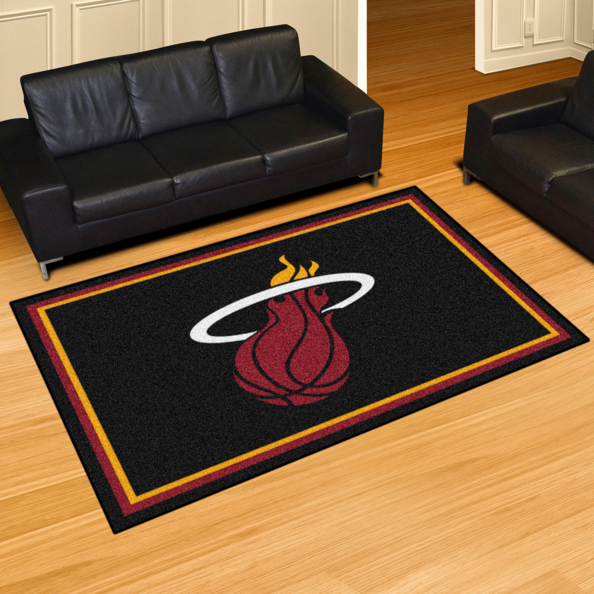 Miami Heat 5x8 Area Rug