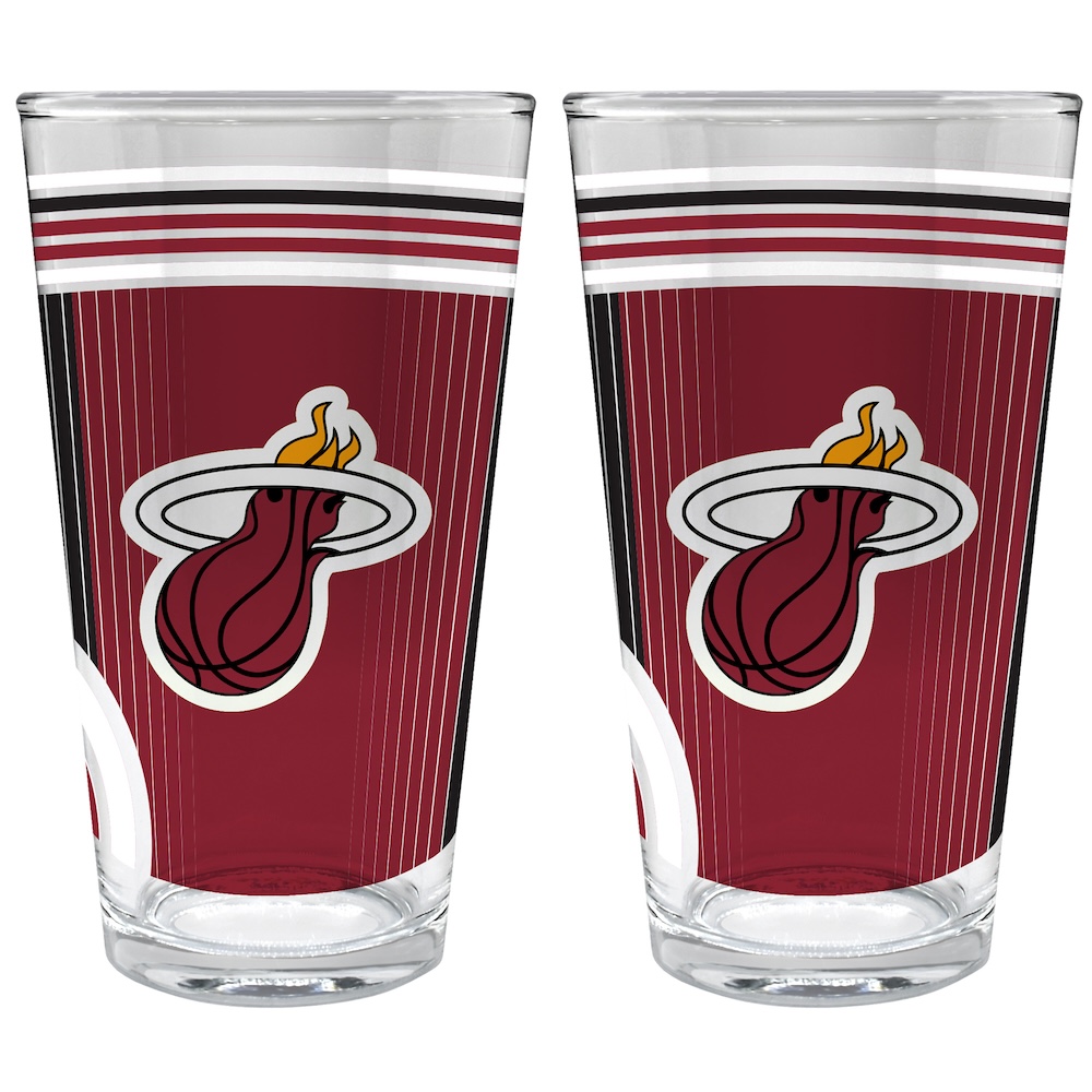 Miami Heat COOL VIBES 2 pc Pint Glass Set