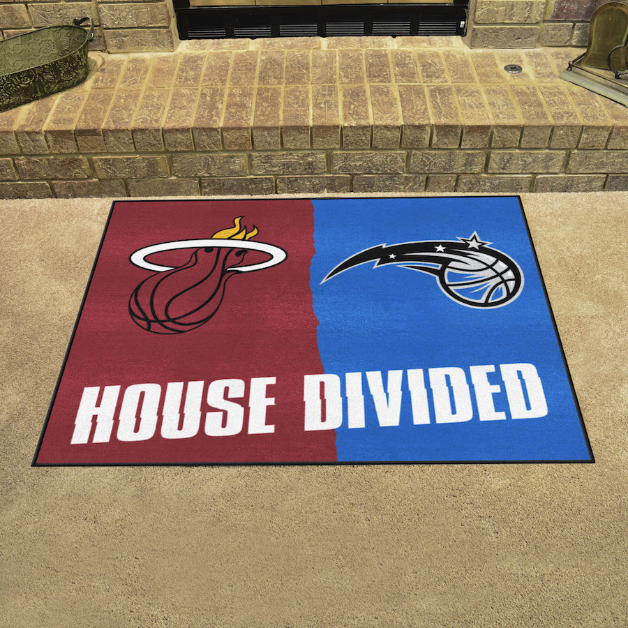 NBA House Divided Rivalry Rug Miami Heat - Orlando Magic