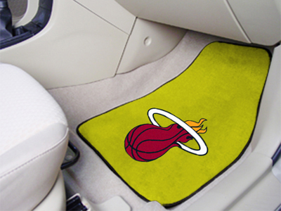 Miami Heat Car Floor Mats 18 x 27 Carpeted-Pair