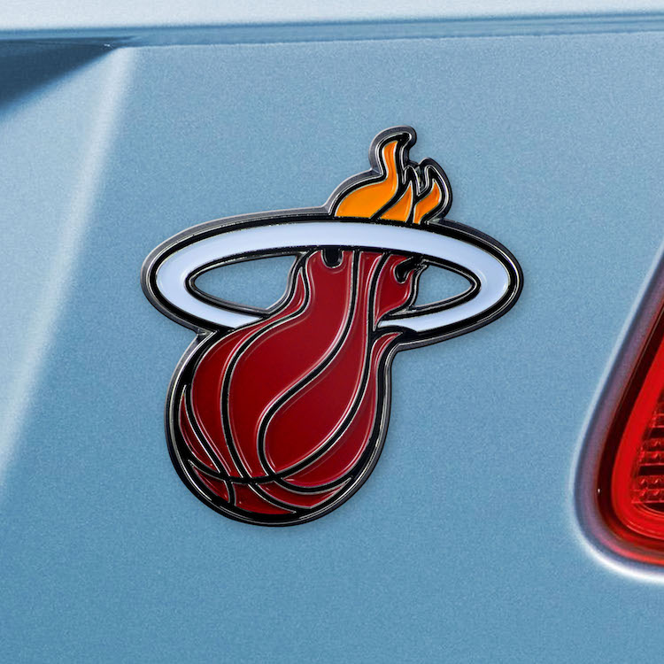 Miami Heat Color Metal Auto Emblem
