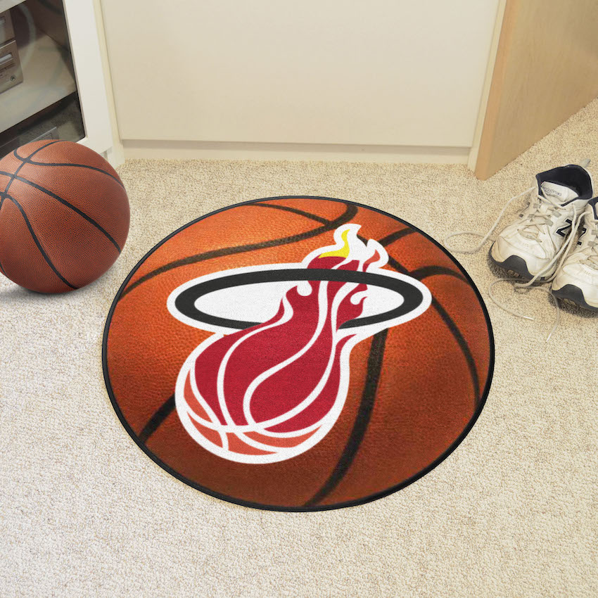 Miami Heat Vintage Basketball Mat - Throwback Logo