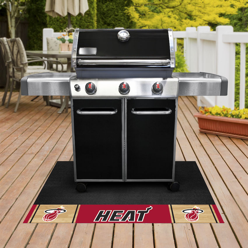 Miami Heat Vintage Grill Mat - Throwback Logo