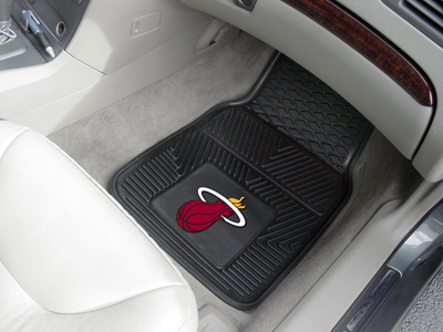 Miami Heat Car Floor Mats 18 x 27 Heavy Duty Vinyl Pair