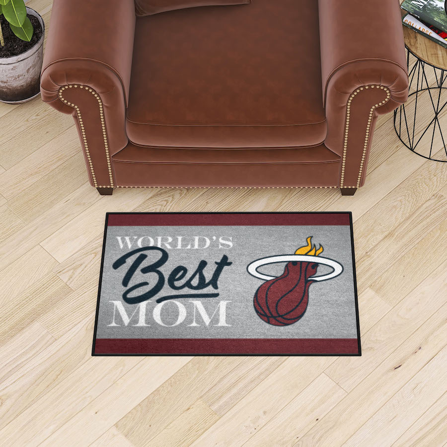 Miami Heat 20 x 30 WORLDS BEST MOM Floor Mat