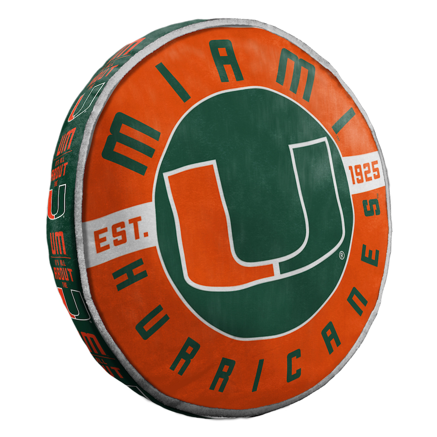 Miami Hurricanes Travel Cloud Pillow - 15 inch