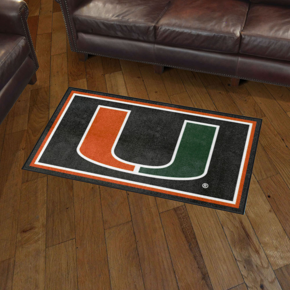 Miami Hurricanes 3x5 Area Rug - Alt Logo