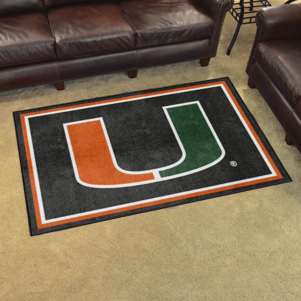 Miami Hurricanes 4x6 Area Rug - Alt Logo