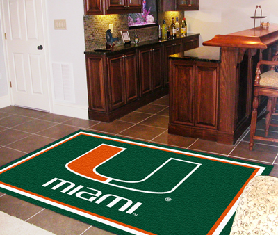 Miami Hurricanes 4x6 Area Rug