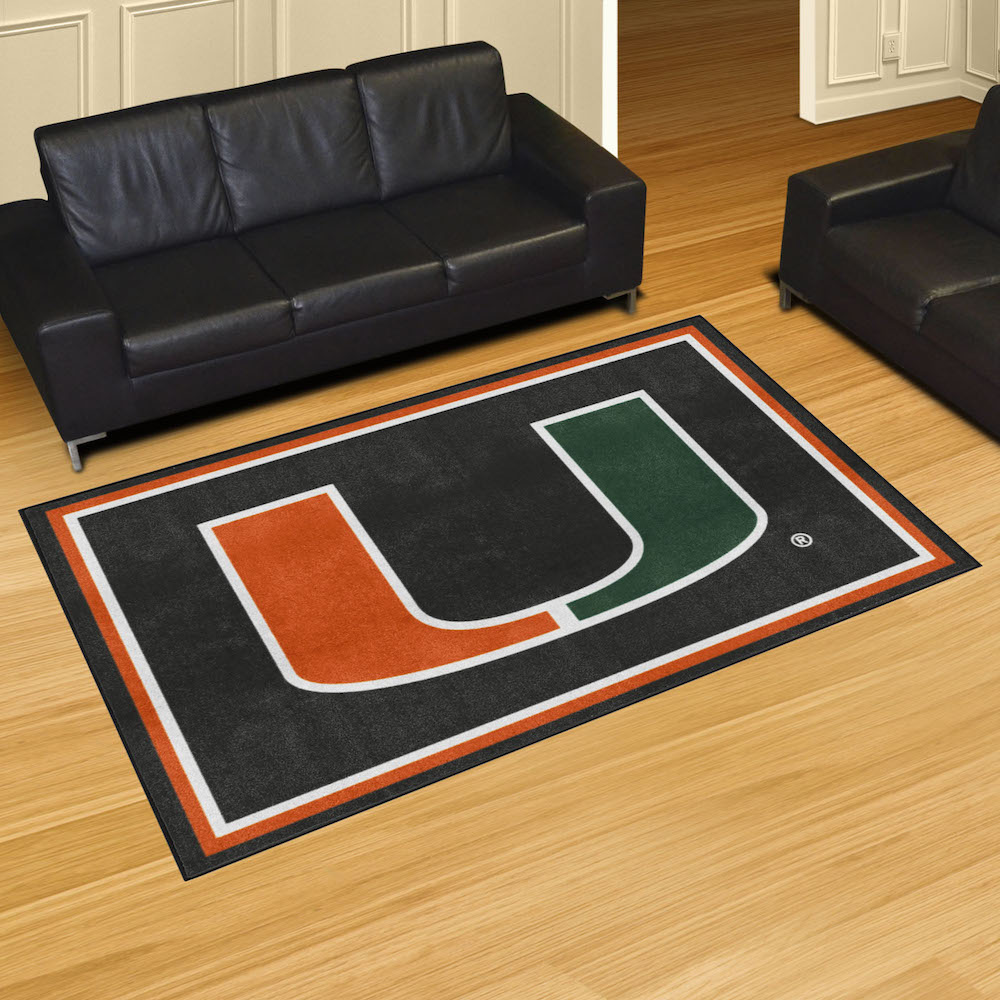 Miami Hurricanes 5x8 Area Rug - Alt Logo