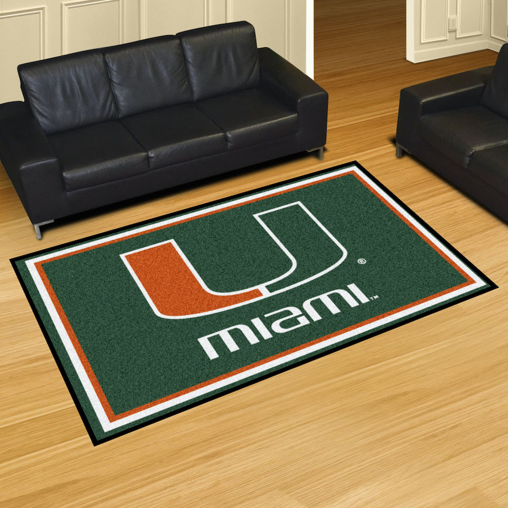 Miami Hurricanes 5x8 Area Rug