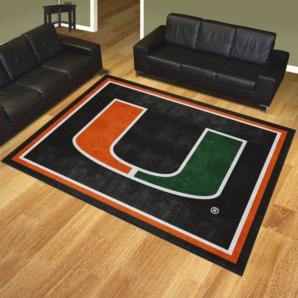 Miami Hurricanes 8x10 Area Rug - Alt Logo