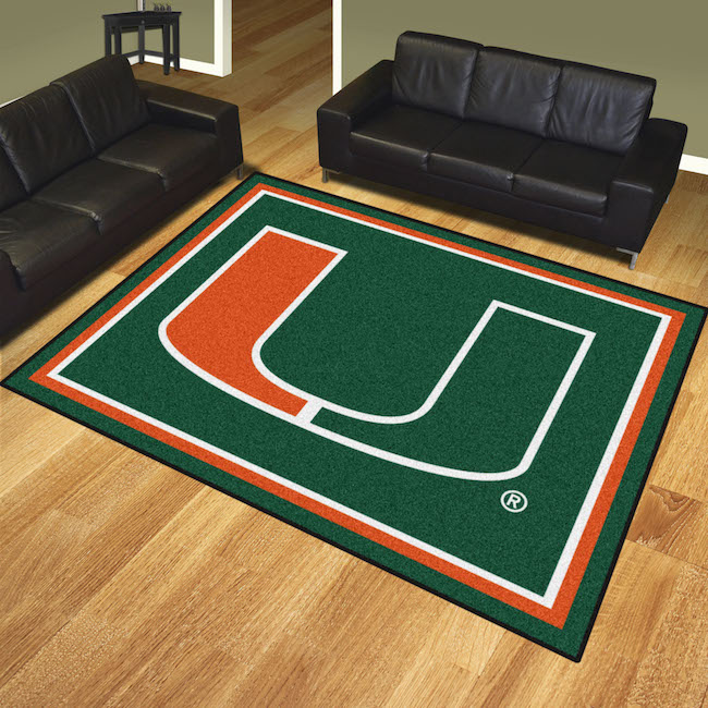 Miami Hurricanes Ultra Plush 8x10 Area Rug