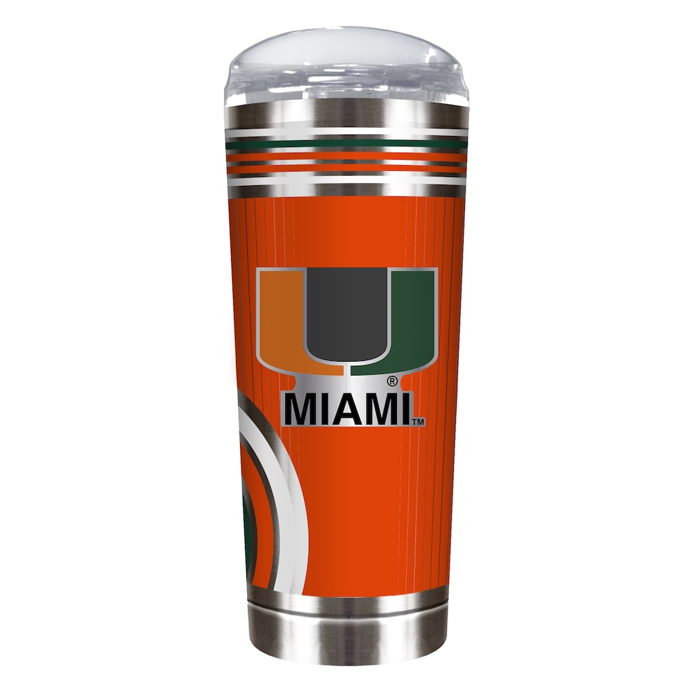 Miami Hurricanes COOL VIBES 18 oz Roadie Travel Tumbler