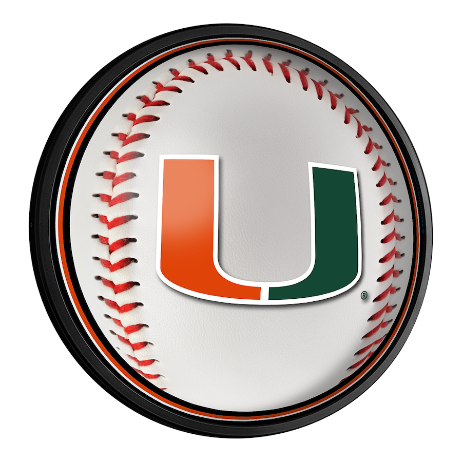 Miami Hurricanes Slimline LED Wall Sign ~ BASEBALL