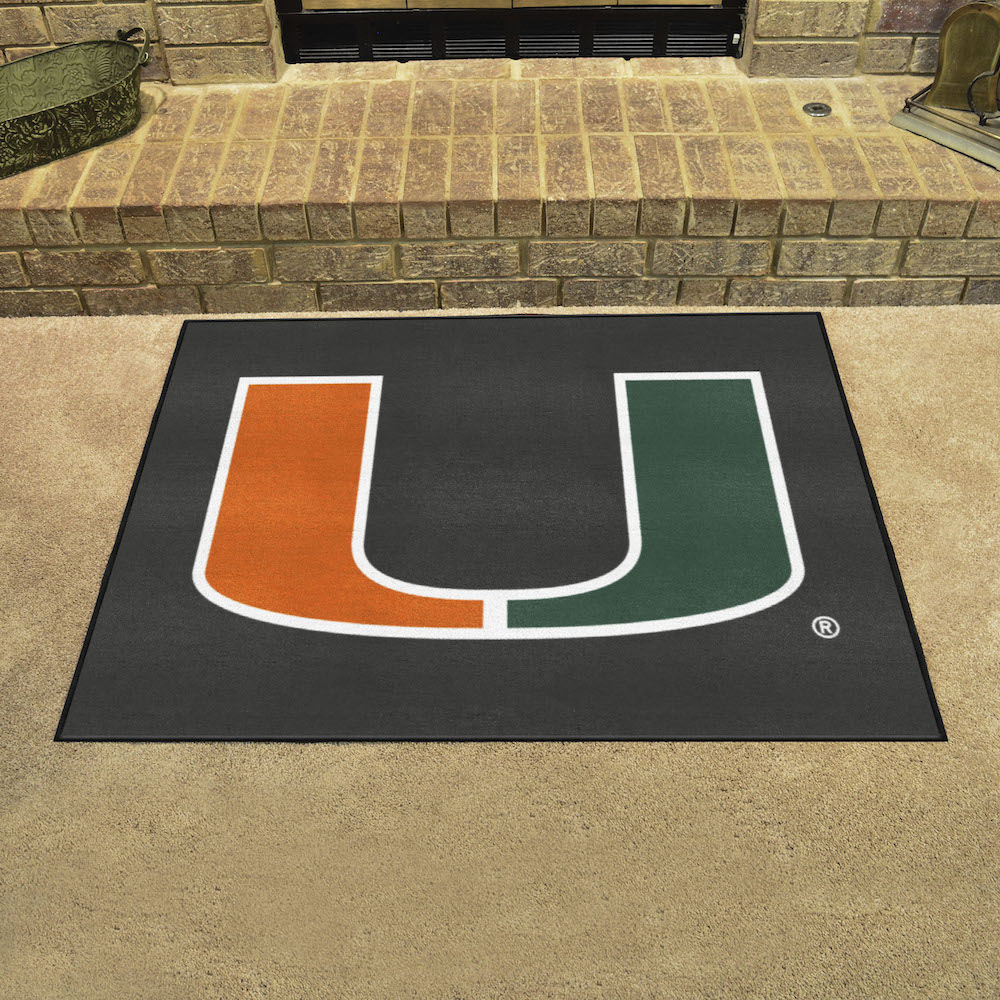 Miami Hurricanes ALL STAR 34 x 45 Floor Mat - Alt Logo