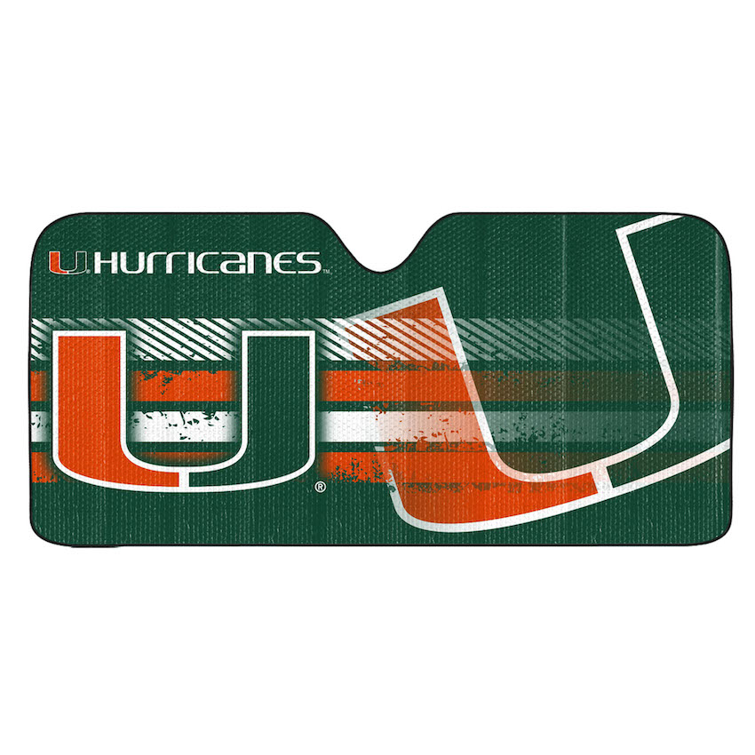 Miami Hurricanes AutoShade Folding Windshield Cover