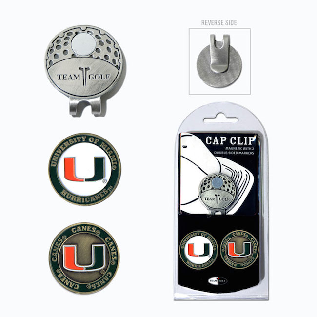 Miami Hurricanes Hat Clip With 2 Ball Markers