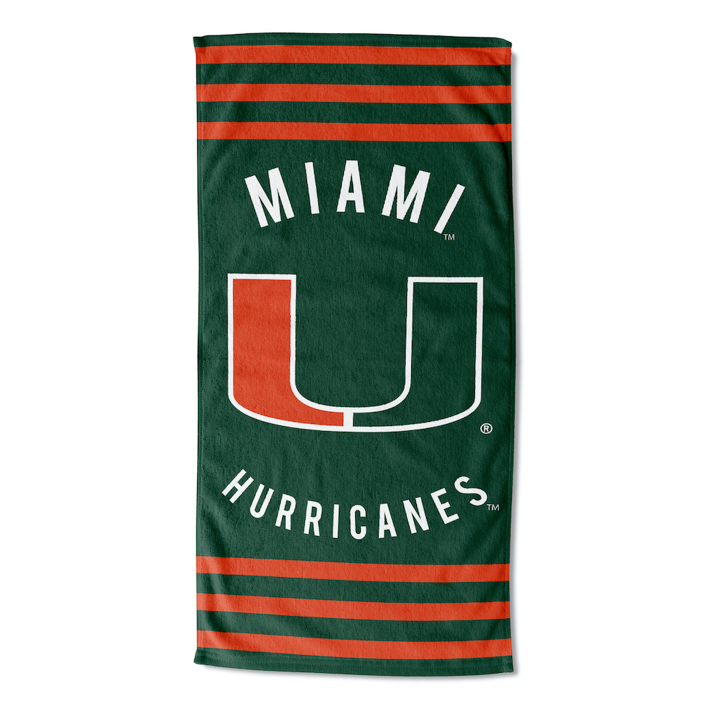 Miami Hurricanes Beach Towel