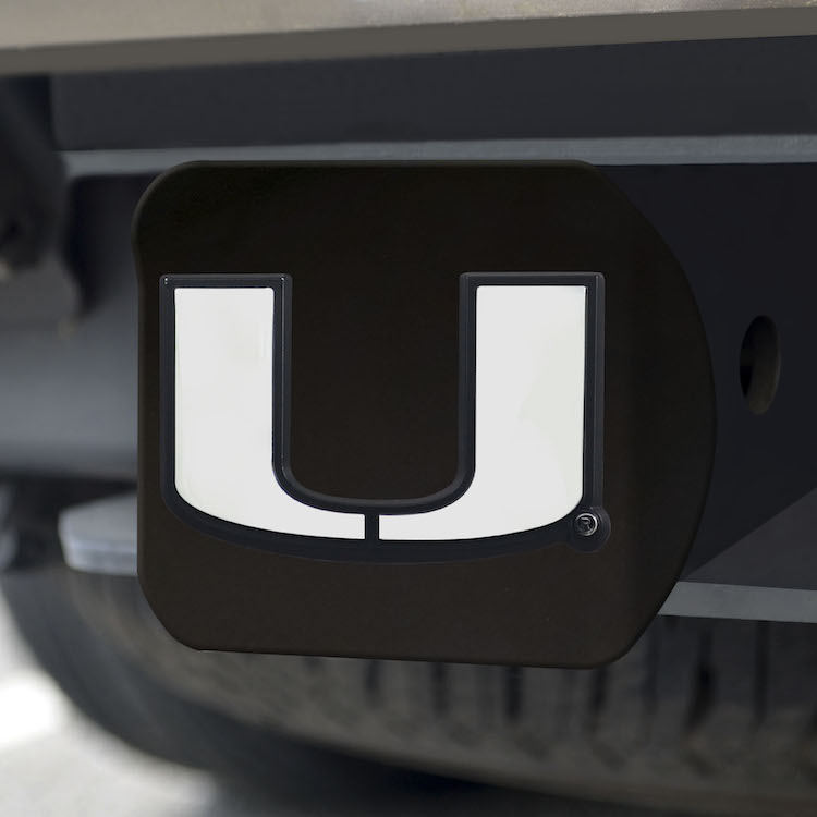 Miami Hurricanes BLACK Trailer Hitch Cover