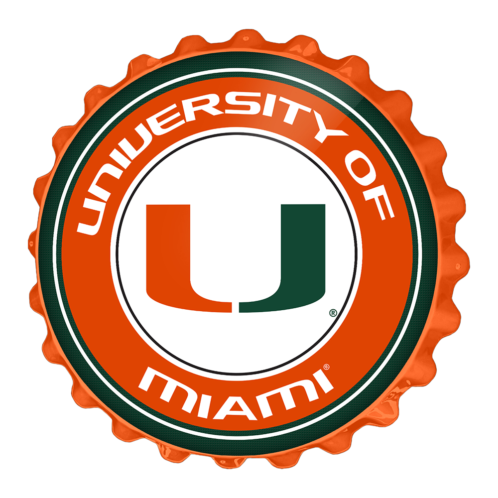 Miami Hurricanes Bottle Cap Wall Sign