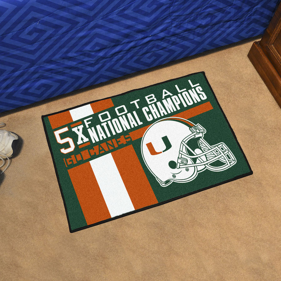 Miami Hurricanes 20 x 30 DYNASTY Starter Floor Mat