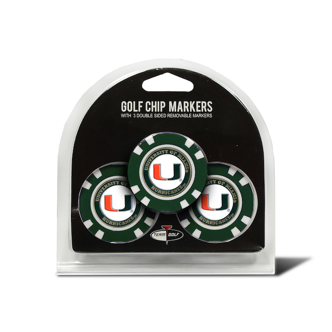 Miami Hurricanes 3 Pack Golf Chips