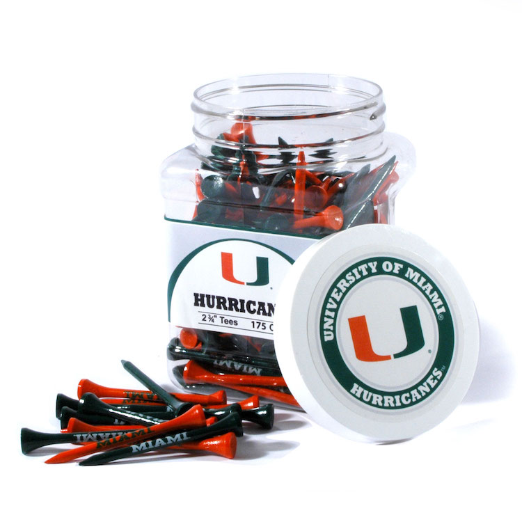 Miami Hurricanes 175 imprinted Tee Jar