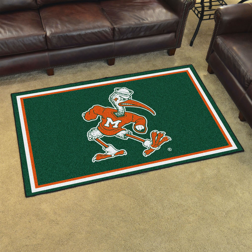 Miami Hurricanes LOGO 4x6 Area Rug